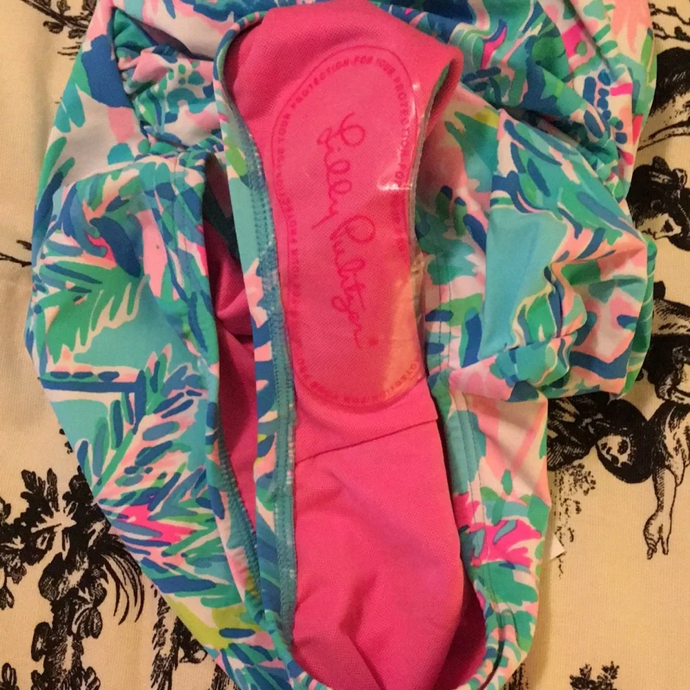 NWT Lilly Pulitzer Blue Ibiza Canbana Cocktail One piece Swimsuit Size 0 - Picture 7 of 12